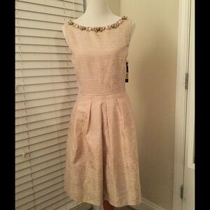 Elegant Cream Sleeveless Dress